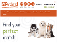 Tablet Screenshot of petlandroundlakebeach.com